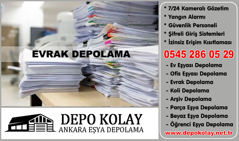 Ankara Evrak Depolama